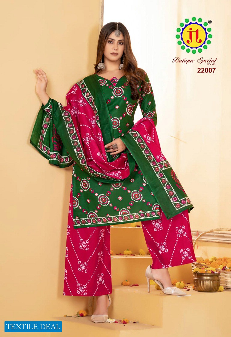 JT Batique Special Vol-22 Wholesale Printed Dress Material
