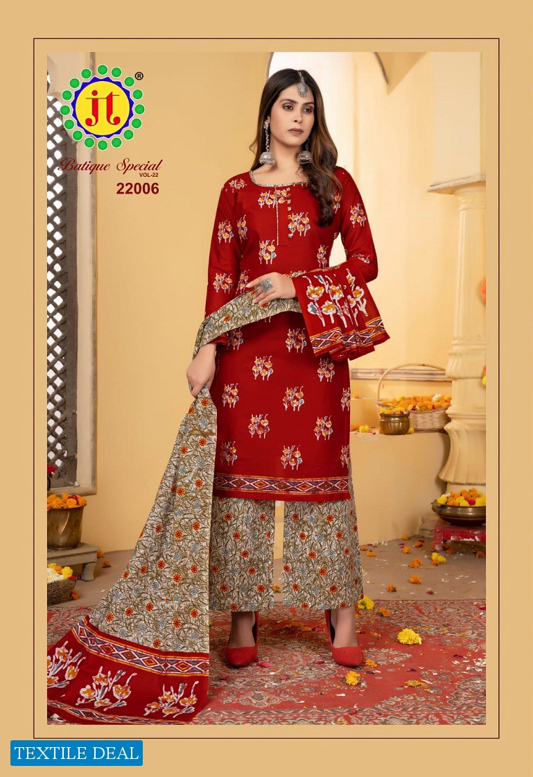 JT Batique Special Vol-22 Wholesale Printed Dress Material