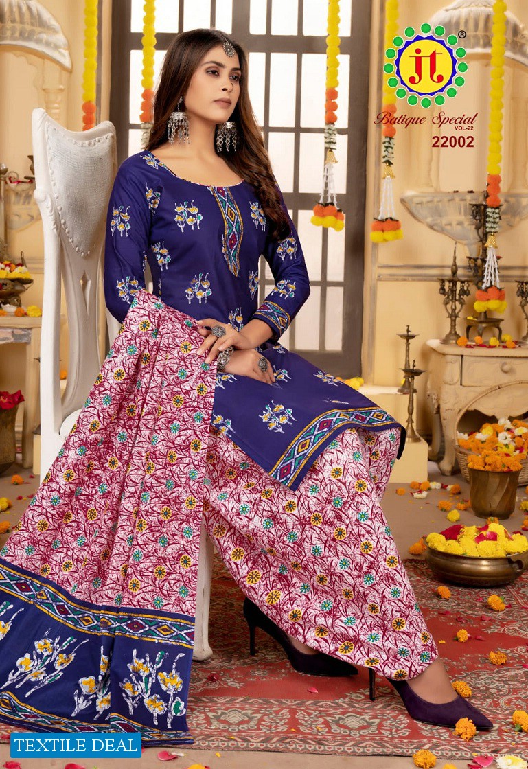JT Batique Special Vol-22 Wholesale Printed Dress Material