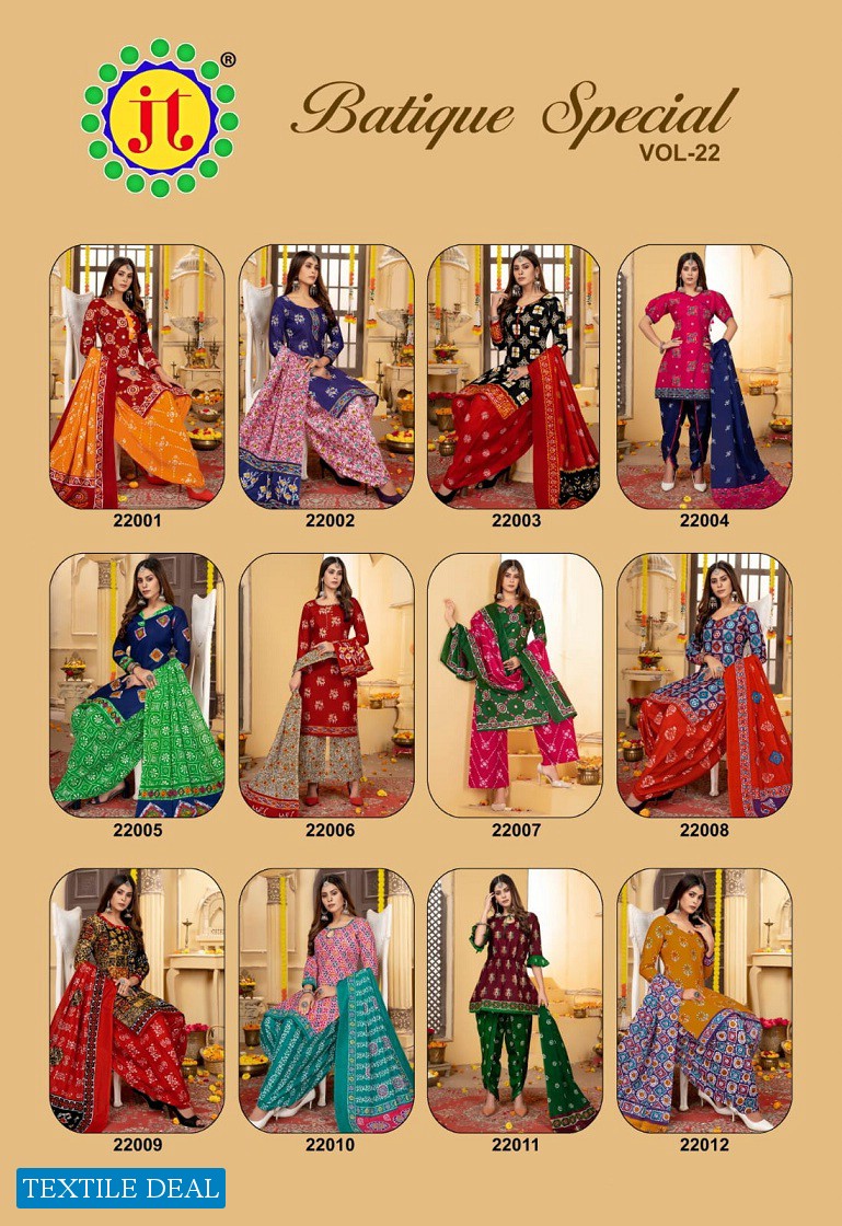 JT Batique Special Vol-22 Wholesale Printed Dress Material