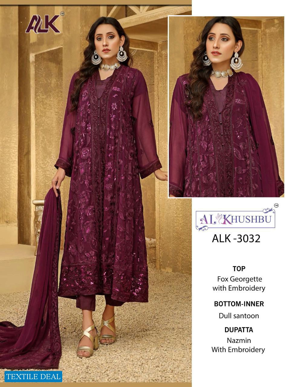AFREEN VOL 1 BY AL KHUSHBU GEORGETTE PAKISTANI SUITS