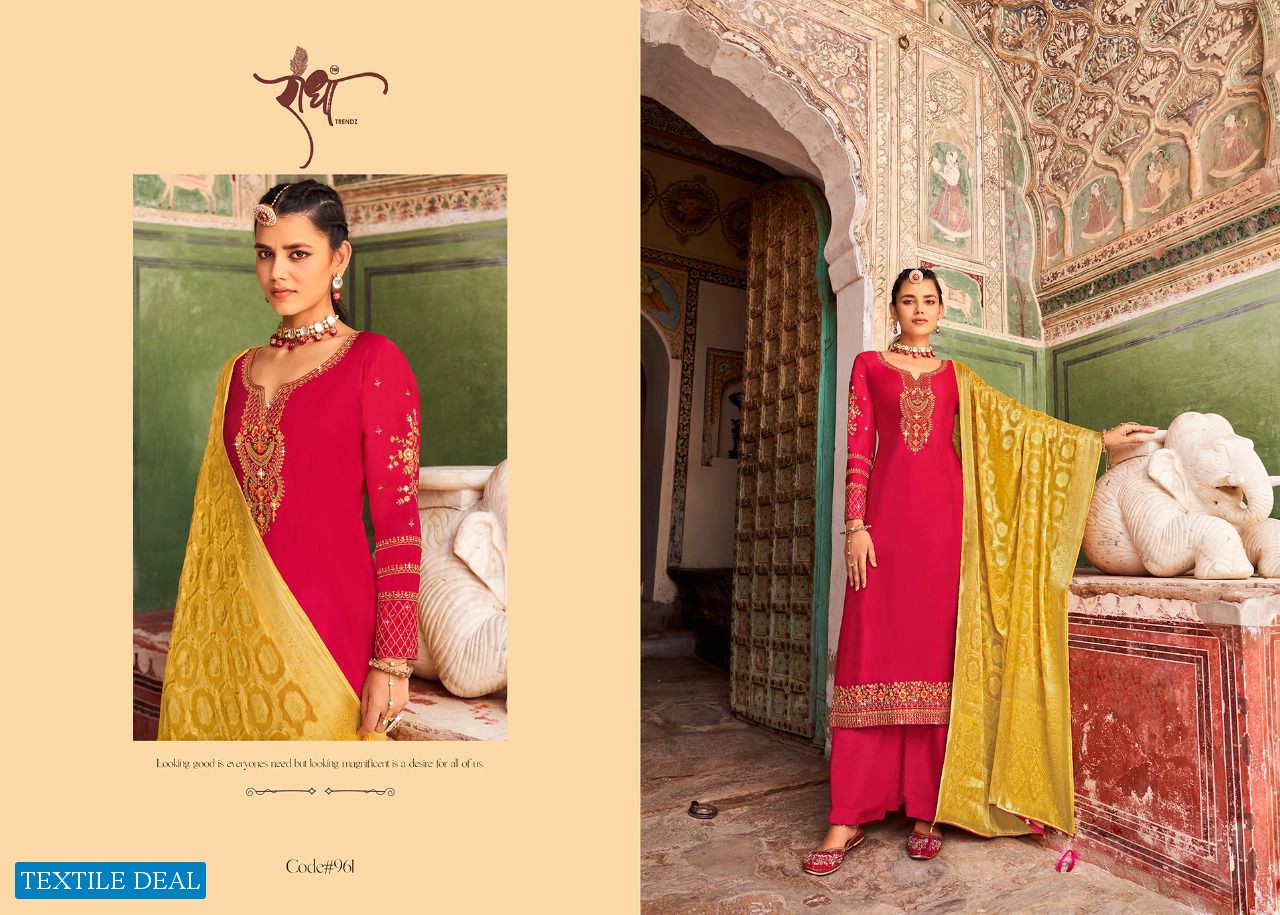 Radha Prem Leela Wholesale Silk Georgette With Embroidery Work Salwar Suits