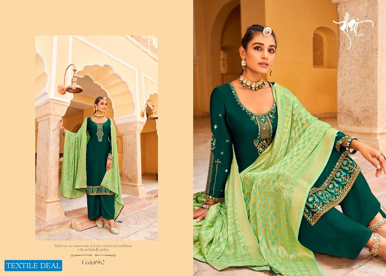 Radha Prem Leela Wholesale Silk Georgette With Embroidery Work Salwar Suits