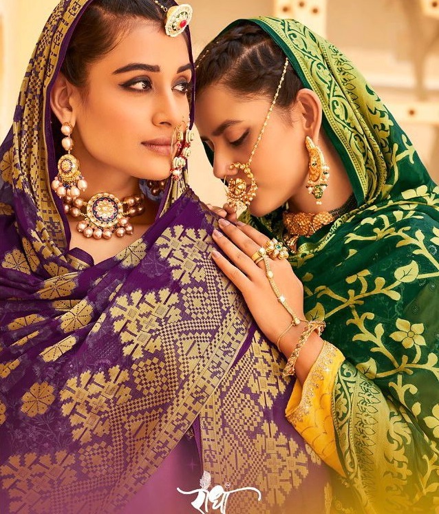 Radha Prem Leela Wholesale Silk Georgette With Embroidery Work Salwar Suits