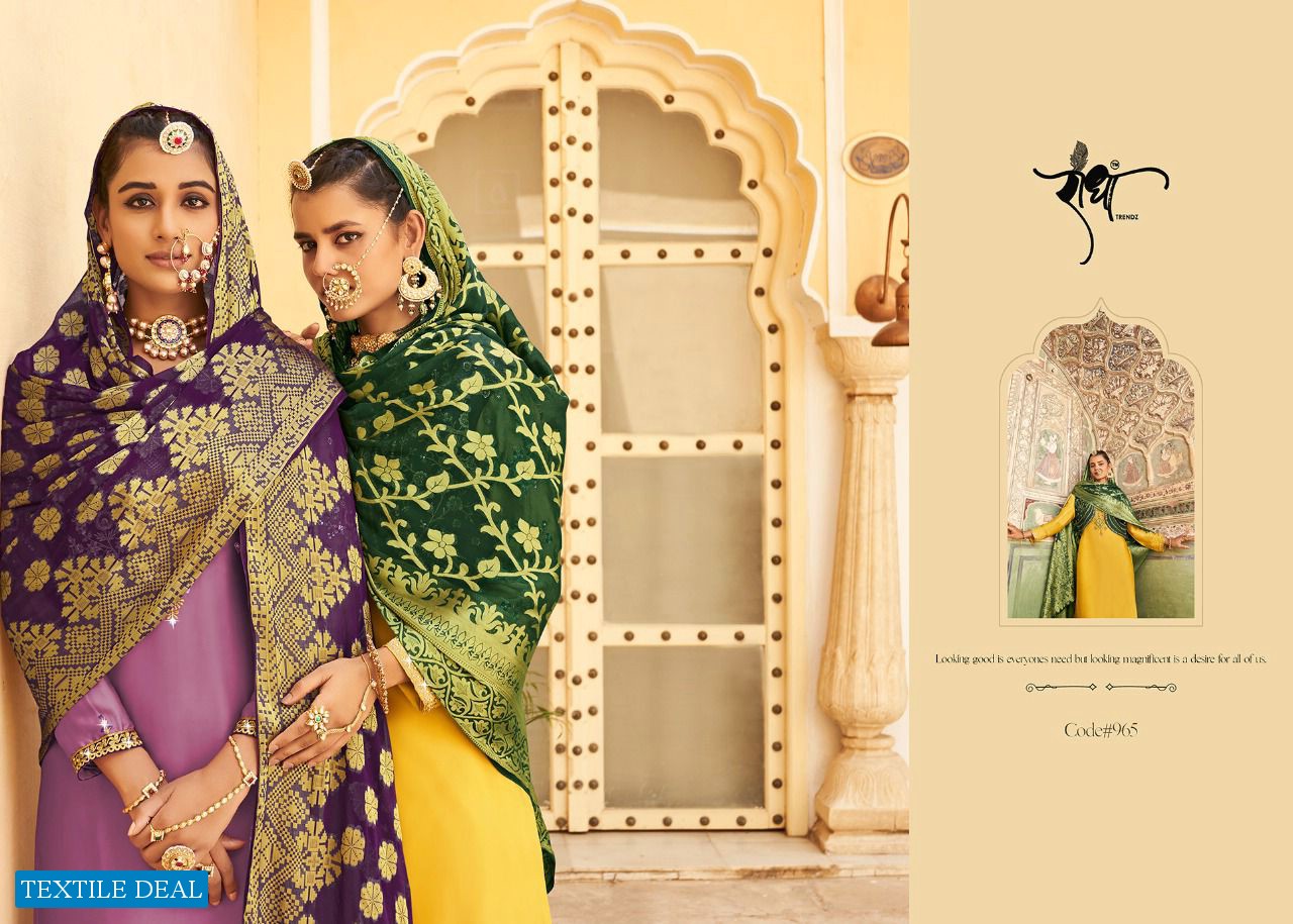Radha Prem Leela Wholesale Silk Georgette With Embroidery Work Salwar Suits