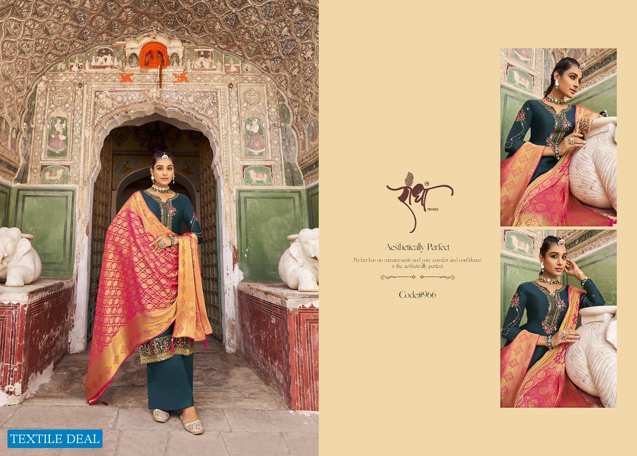 Radha Prem Leela Wholesale Silk Georgette With Embroidery Work Salwar Suits