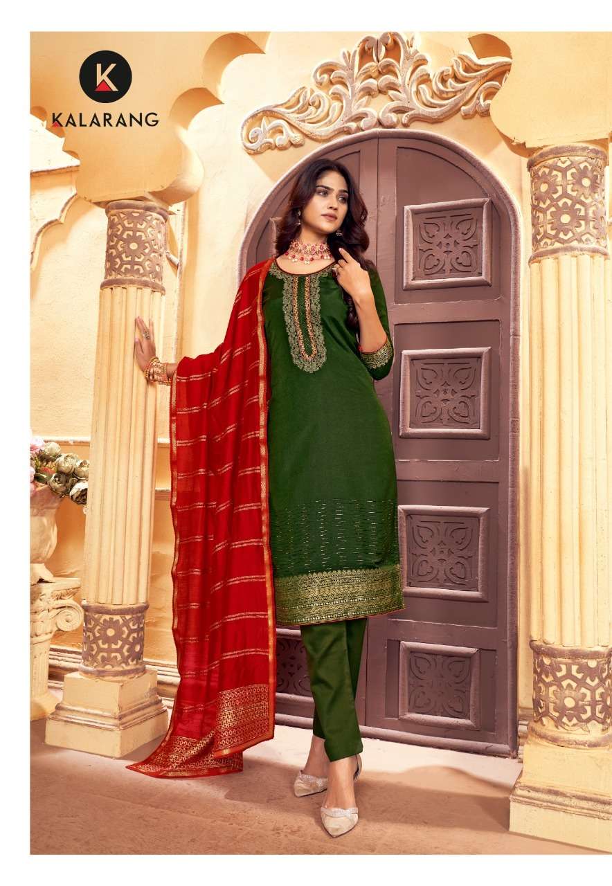 BHAKTI BY KALARANG MUSLIN DOLA JACQUARD FANCY SUITS