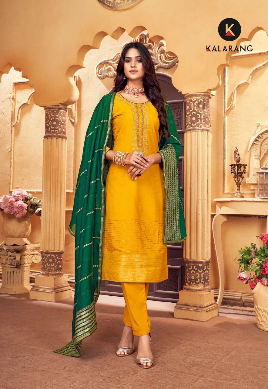 BHAKTI BY KALARANG MUSLIN DOLA JACQUARD FANCY SUITS