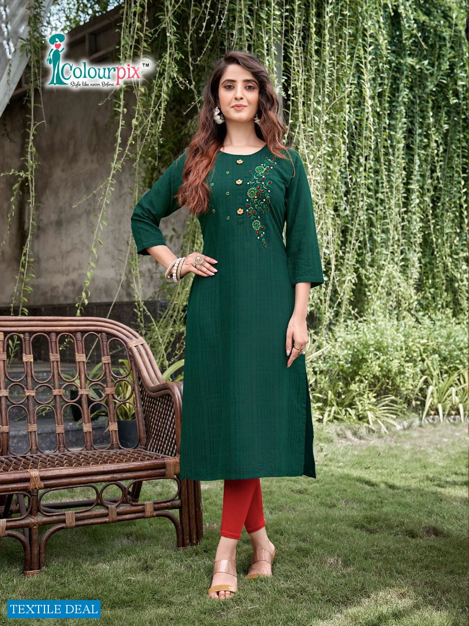 Colourpix Rolex Vol-1 Wholesale Viscose Reyon Long Kurtis