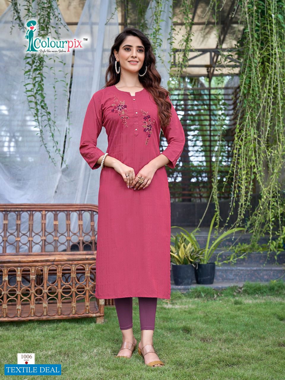 Colourpix Rolex Vol-1 Wholesale Viscose Reyon Long Kurtis