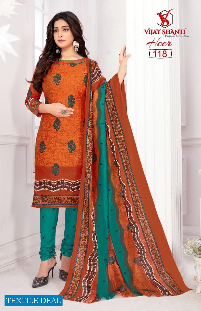 Vijay Shanti Heer Wholesale Heavy Cotton Printed Suits