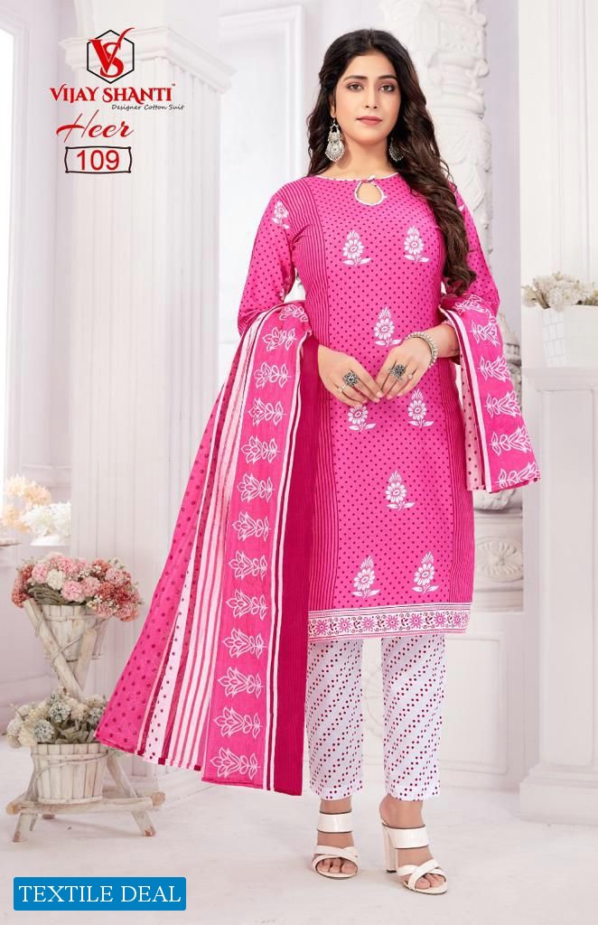 Vijay Shanti Heer Wholesale Heavy Cotton Printed Suits