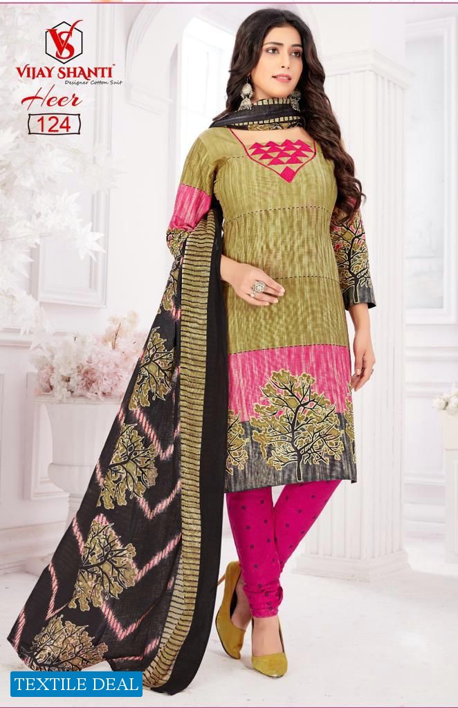 Vijay Shanti Heer Wholesale Heavy Cotton Printed Suits