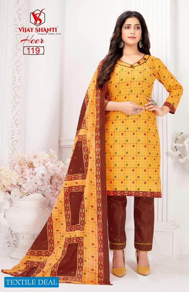 Vijay Shanti Heer Wholesale Heavy Cotton Printed Suits