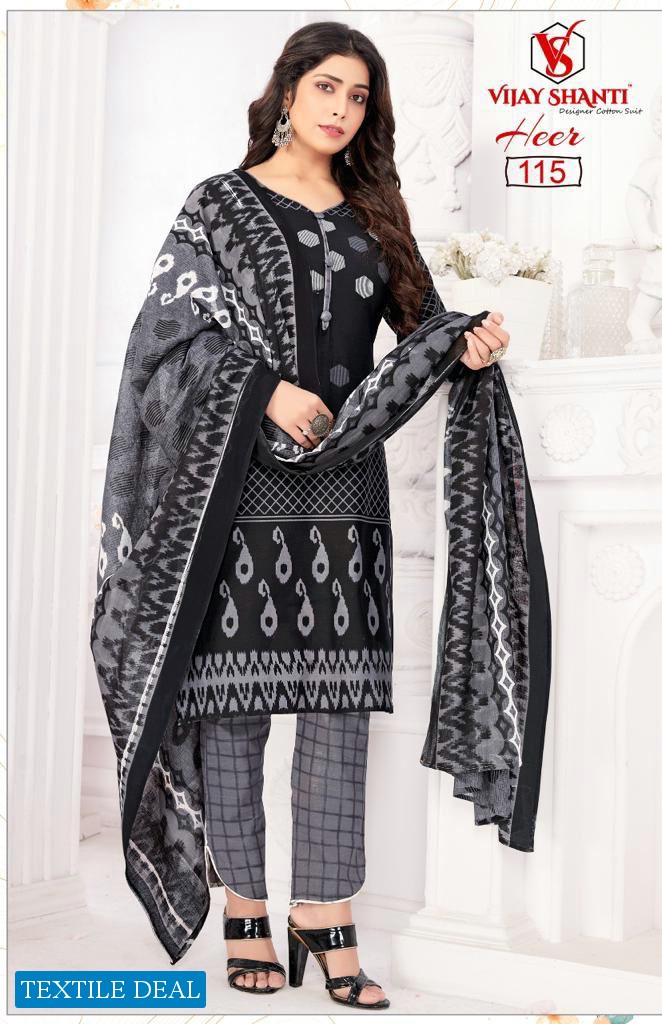 Vijay Shanti Heer Wholesale Heavy Cotton Printed Suits