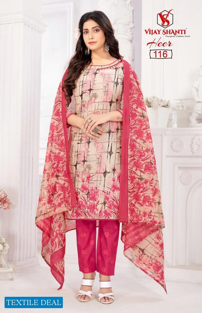 Vijay Shanti Heer Wholesale Heavy Cotton Printed Suits