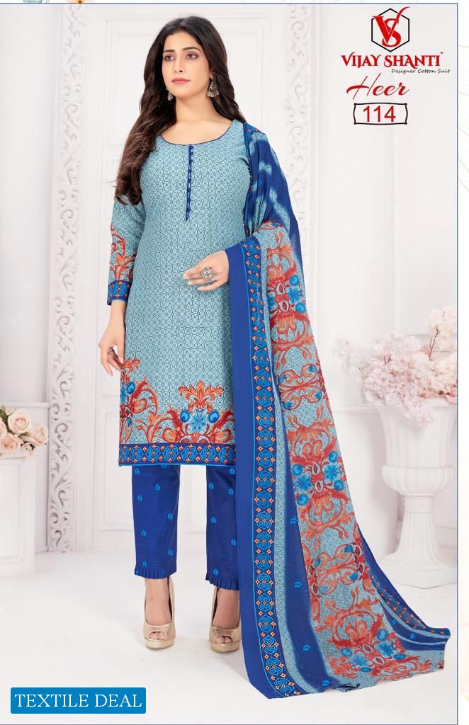 Vijay Shanti Heer Wholesale Heavy Cotton Printed Suits
