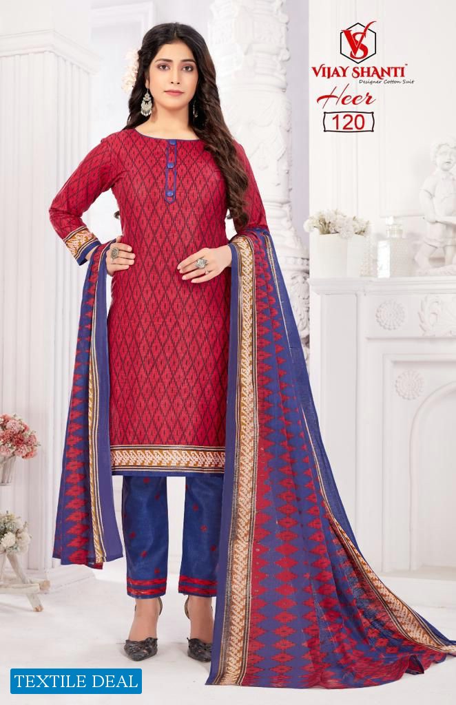 Vijay Shanti Heer Wholesale Heavy Cotton Printed Suits