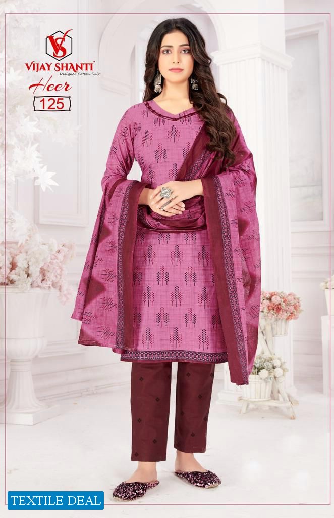 Vijay Shanti Heer Wholesale Heavy Cotton Printed Suits