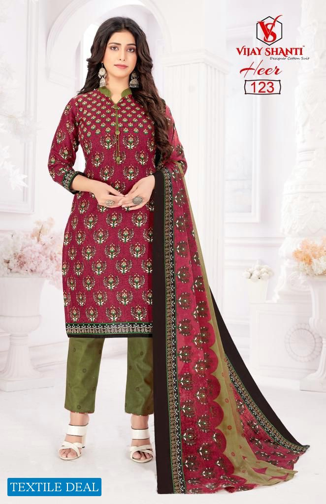 Vijay Shanti Heer Wholesale Heavy Cotton Printed Suits