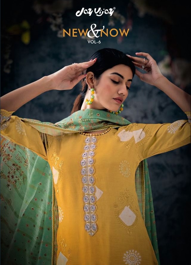 Jay Vijay New And Now Vol-6 Wholesale Pure Moga Silk Embroidery And Daman Work Salwar Suits