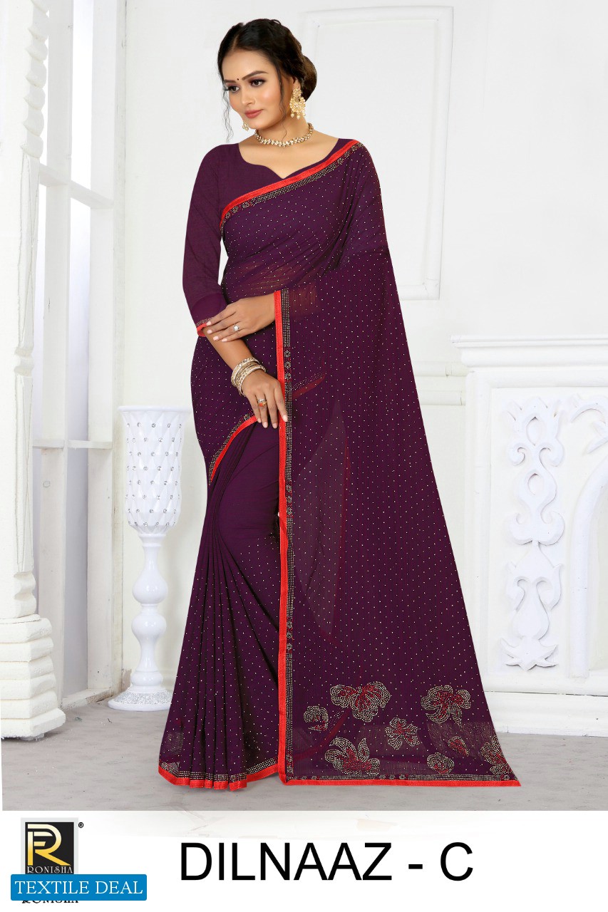 Ronisha Dilnaaz Wholesale Zomato Siroski Diamond Sarees