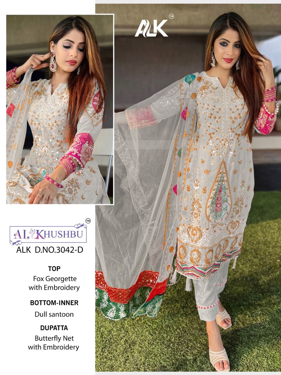 PARVEEN VOL 1 BY AL KHUSHBU GEORGETTE WORK PAKISTANI SUITS