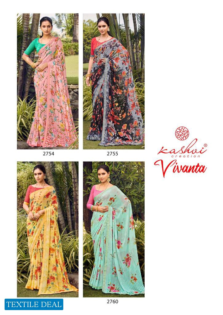 VIVANTA BY KASHVI CREATION WEIGHTLESS PRINTED SAREES