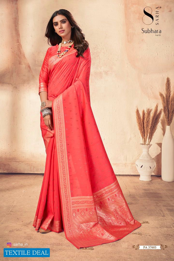 SUBHARA VOL 1 BY AURA SARHA SILK WEDDING FANCY RICH SAREE COLLECTION