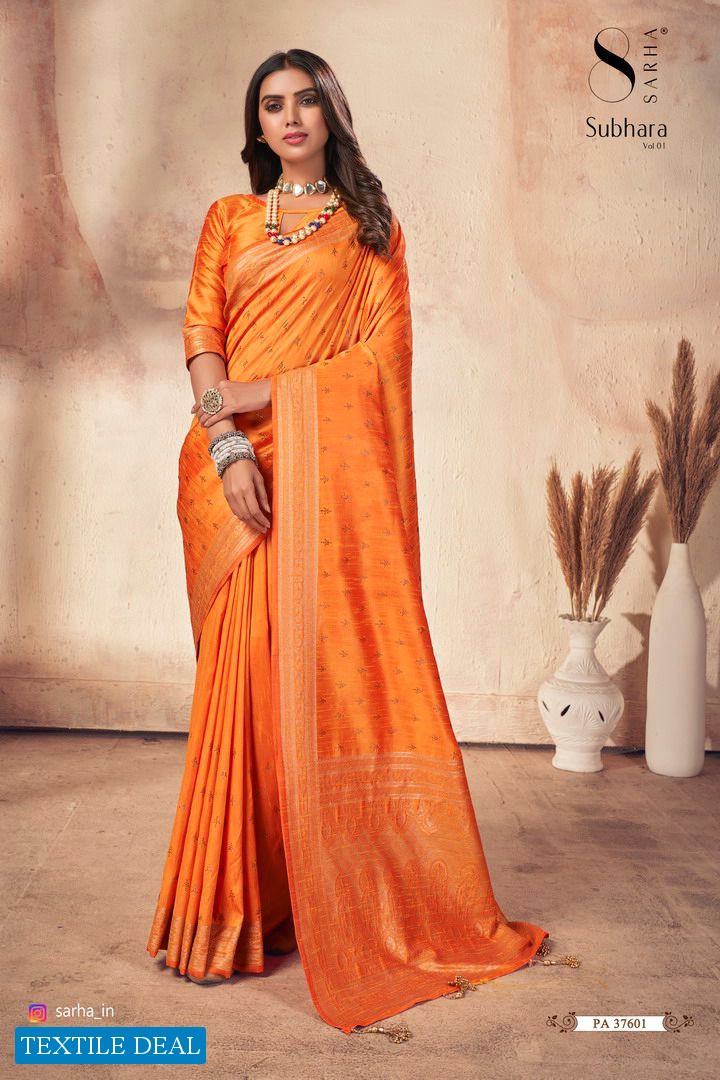 SUBHARA VOL 1 BY AURA SARHA SILK WEDDING FANCY RICH SAREE COLLECTION