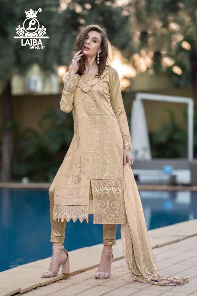 LAIBA AM VOL 137 FULL STITCH GEORGETTE WORK PAKISTANI SALWAR SUIT