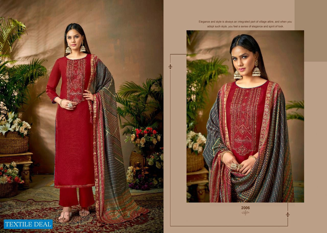 Salvi Sabyasachi Vol-2 Wholesale Green Silk With Work Dress Material