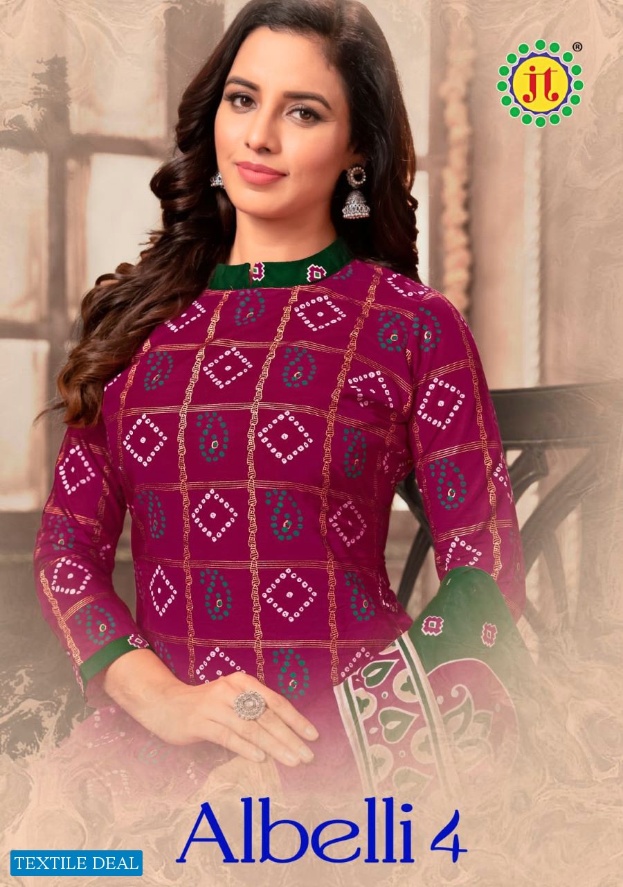 JT Albeli Vol-4 Wholesale Pure Cotton Printed Dress Material