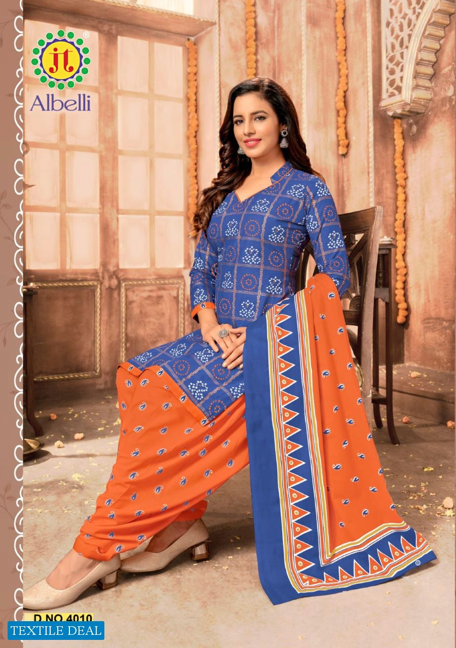 JT Albeli Vol-4 Wholesale Pure Cotton Printed Dress Material