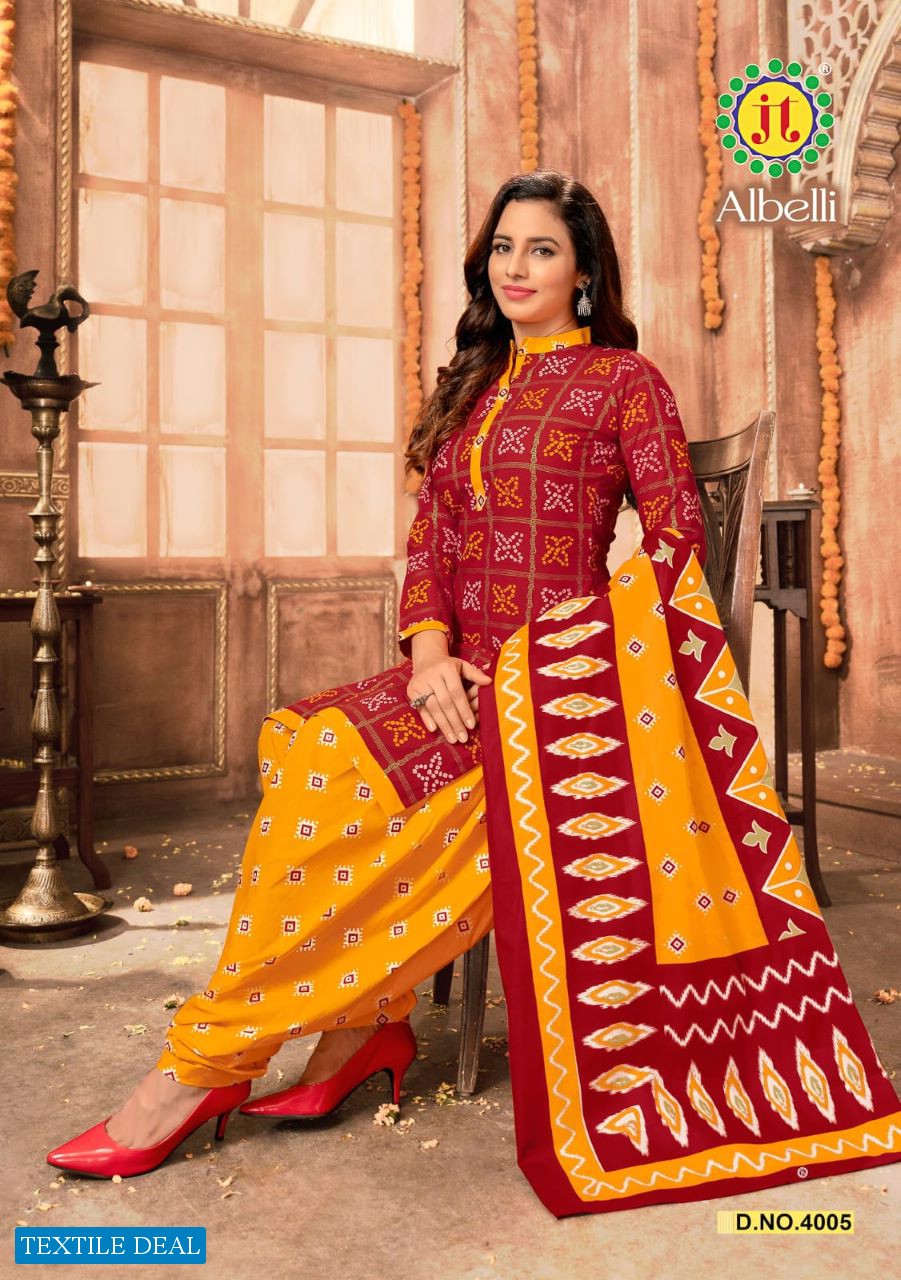 JT Albeli Vol-4 Wholesale Pure Cotton Printed Dress Material