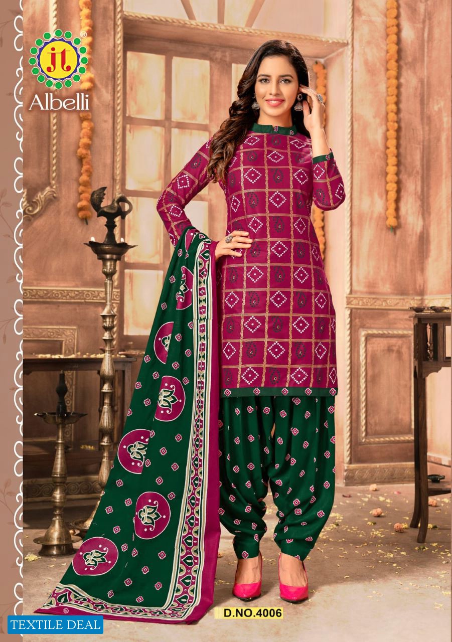 JT Albeli Vol-4 Wholesale Pure Cotton Printed Dress Material