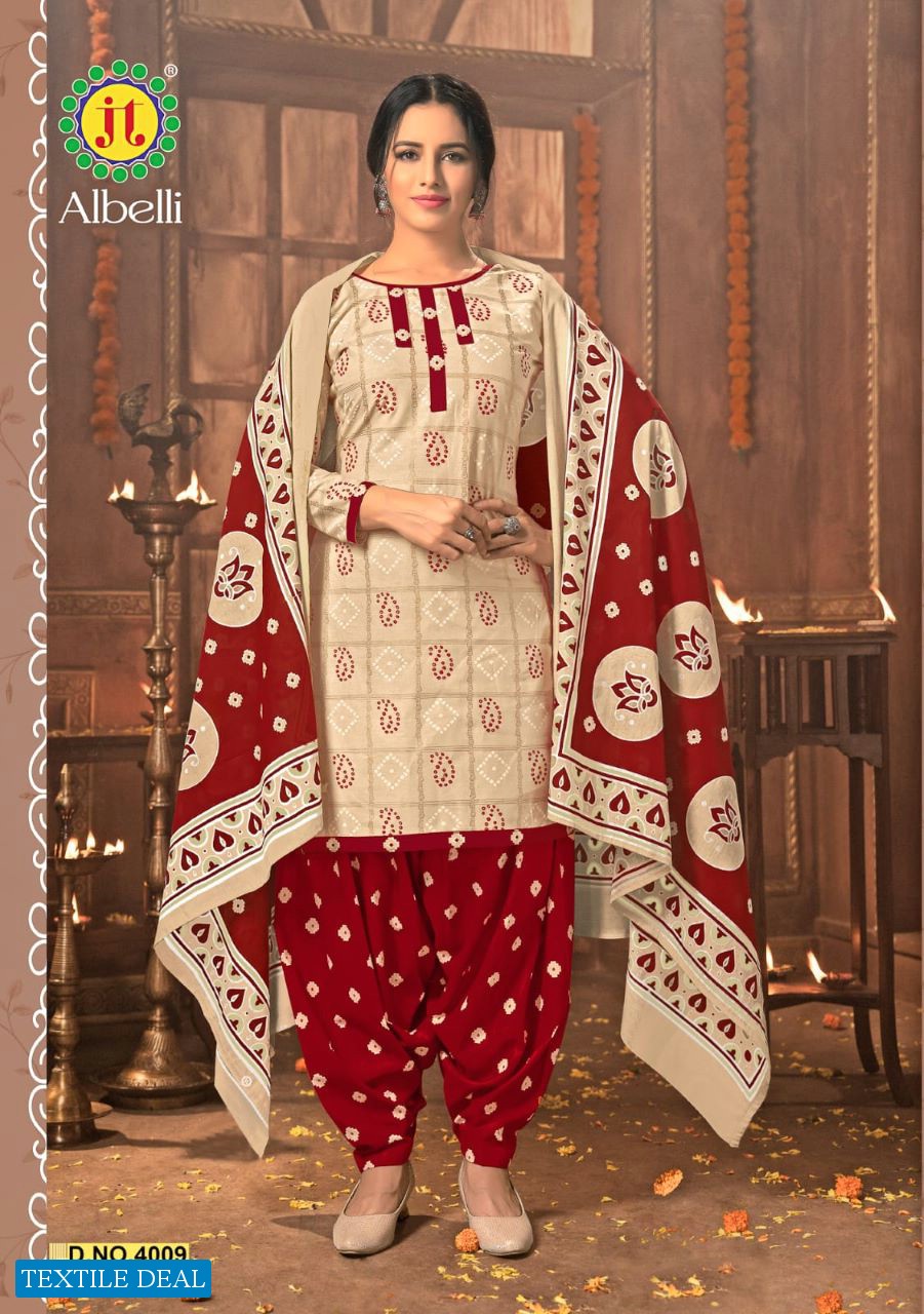 JT Albeli Vol-4 Wholesale Pure Cotton Printed Dress Material