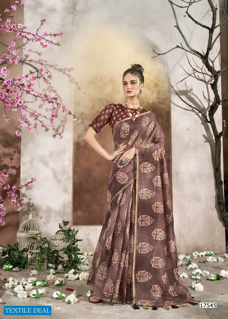 Triveni Umika Wholesale Cotton Printed Indian Sarees