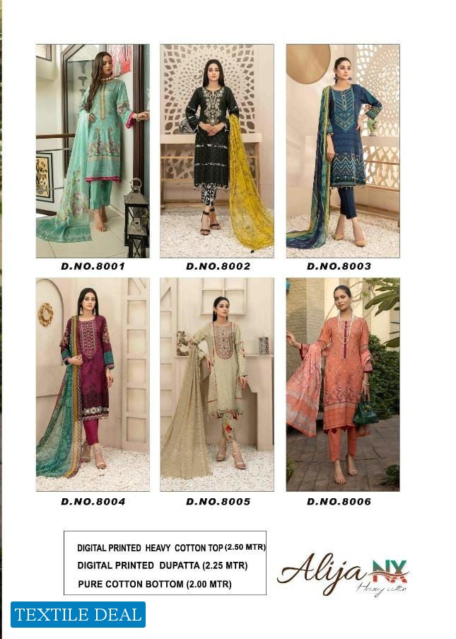 Keval Fab Alija Nx Wholesale Heavy Cotton Printed Pakistani Suits