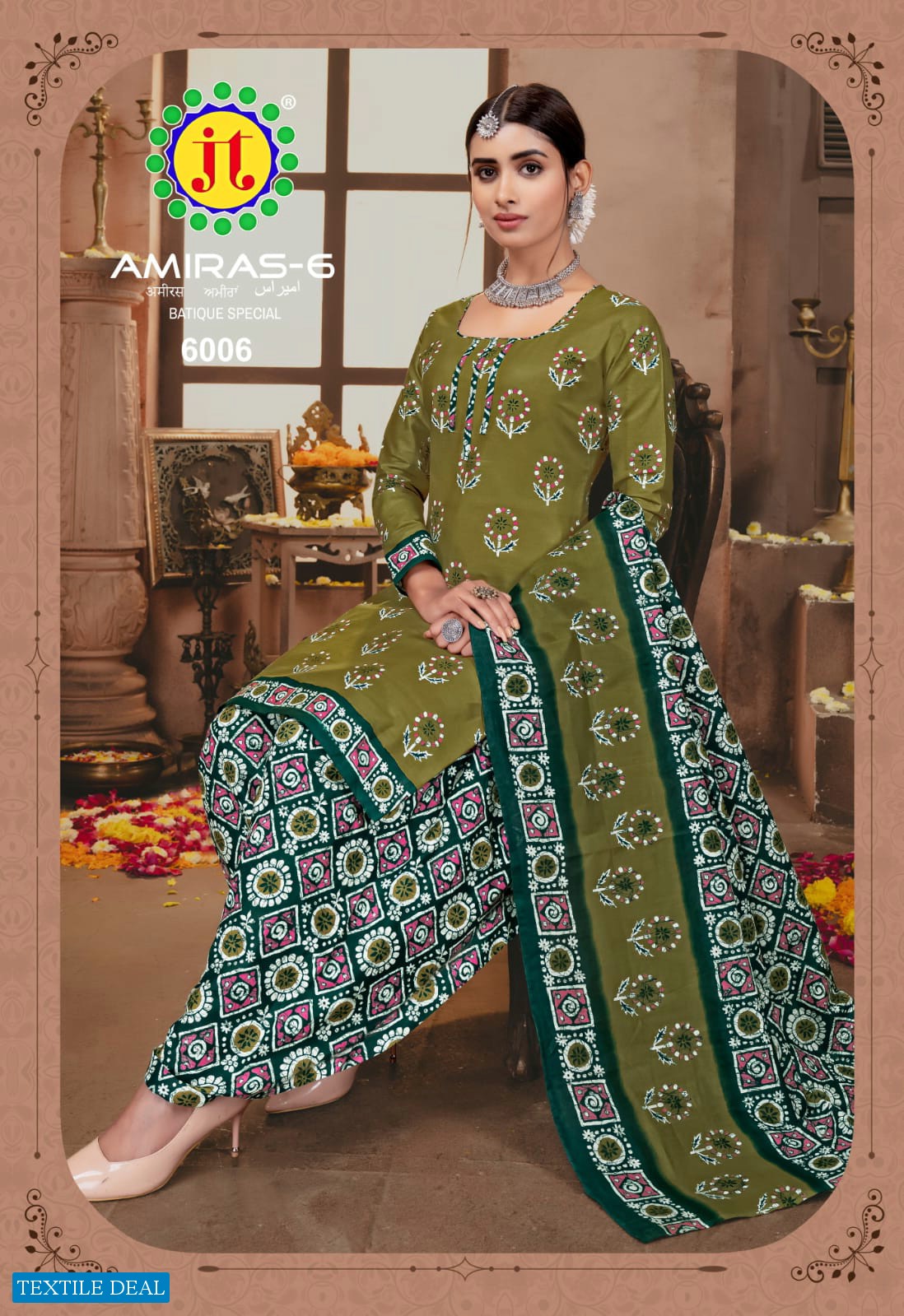JT Amiras Vol-6 Wholesale Pure Cotton Printed Dress Material