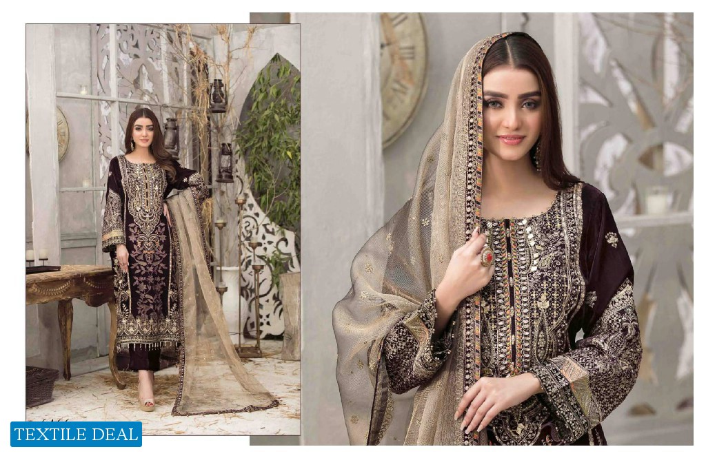 Tawakkal Grande Velvet Shirt And Fancy Dupatta Pakistani Salwar Suits