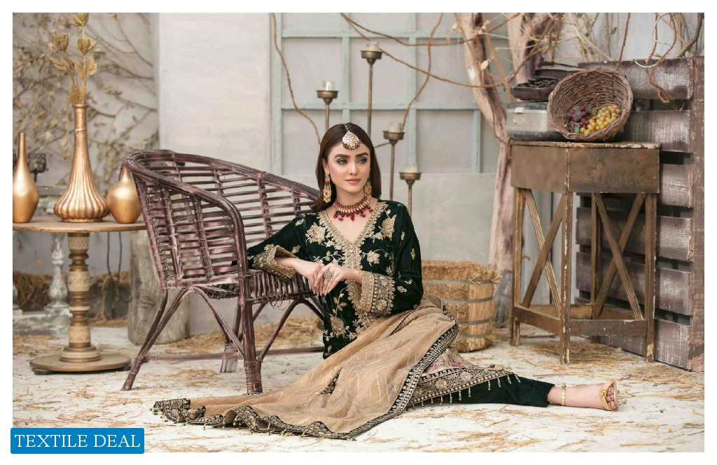 Tawakkal Grande Velvet Shirt And Fancy Dupatta Pakistani Salwar Suits