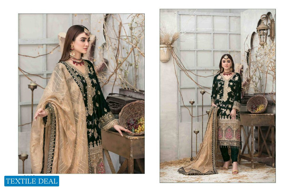 Tawakkal Grande Velvet Shirt And Fancy Dupatta Pakistani Salwar Suits