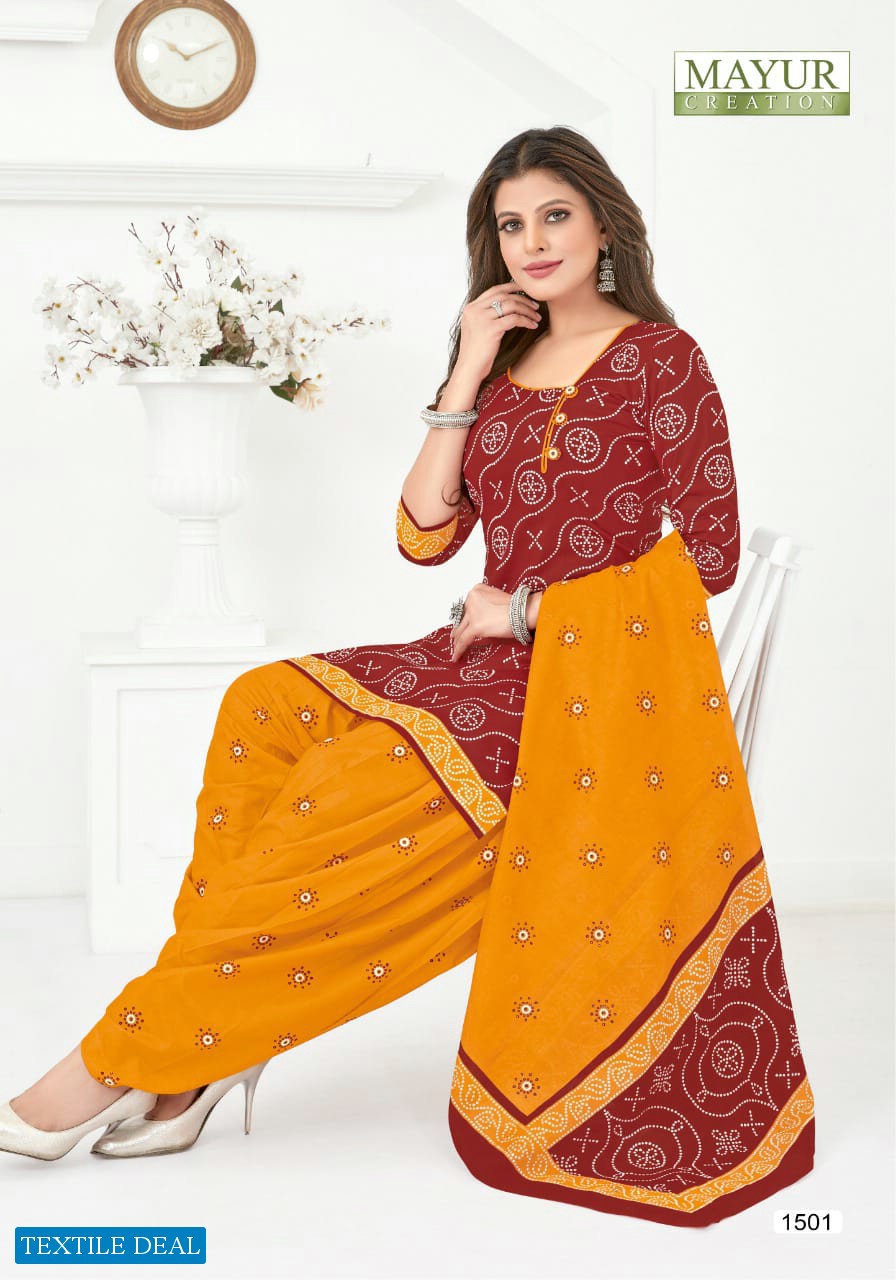 Mayur Bandhani Special Vol-15 Wholesale Pure Cotton Printed Dress Material
