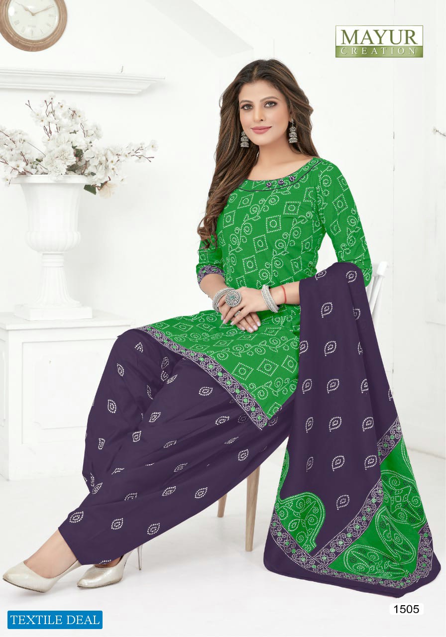 Mayur Bandhani Special Vol-15 Wholesale Pure Cotton Printed Dress Material