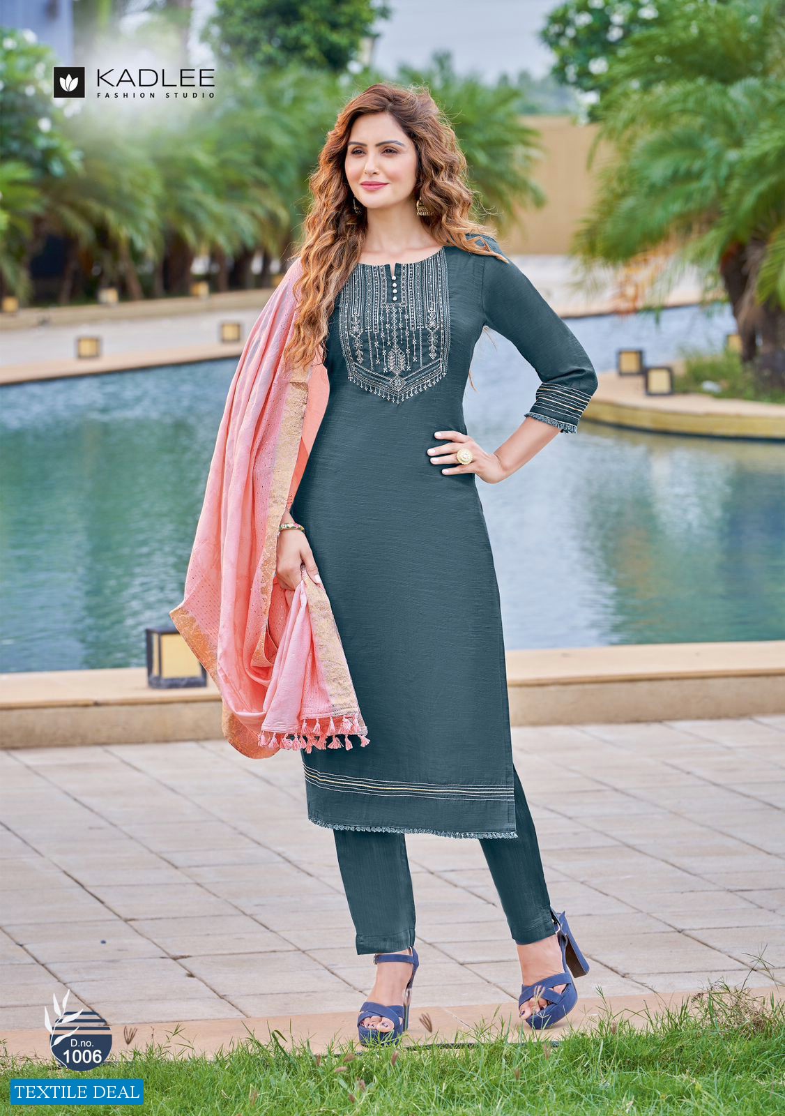 Kadlee Glamour Wholesale Fully Stitched 3 Piece Salwar Suits