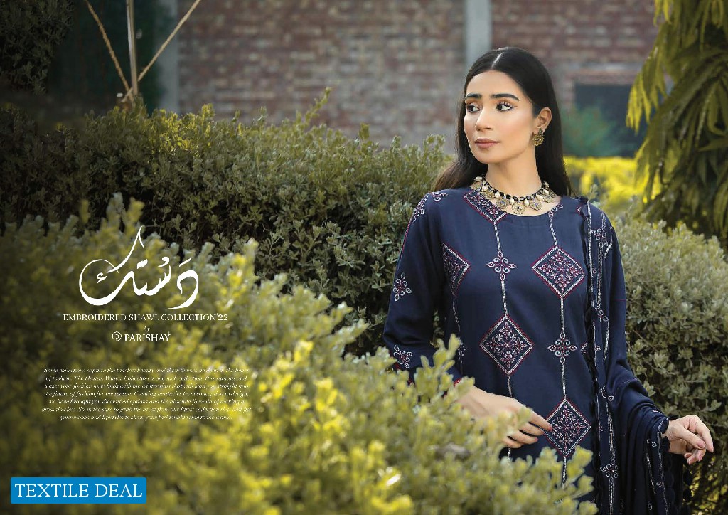 Parishay Dastak Embroidered Shawl Vol-1 Original Pakistani Dress