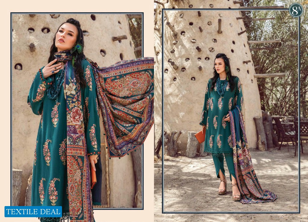 Mprints Maria B Desert Rose Fall Collection 2022 Winter Pakistani Dress