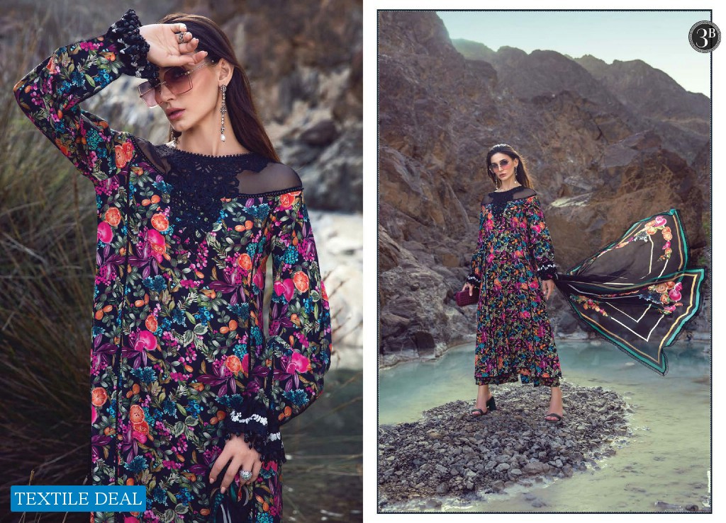 Mprints Maria B Desert Rose Fall Collection 2022 Winter Pakistani Dress