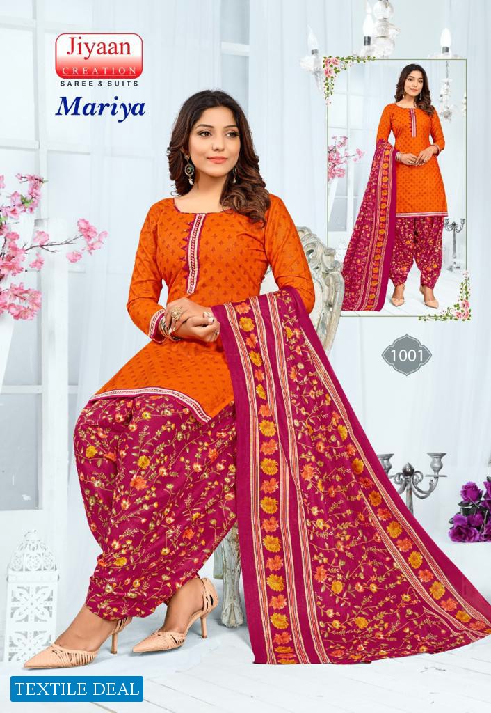 Jiyaan Mariya Wholesale Cotton Printed Dress Material